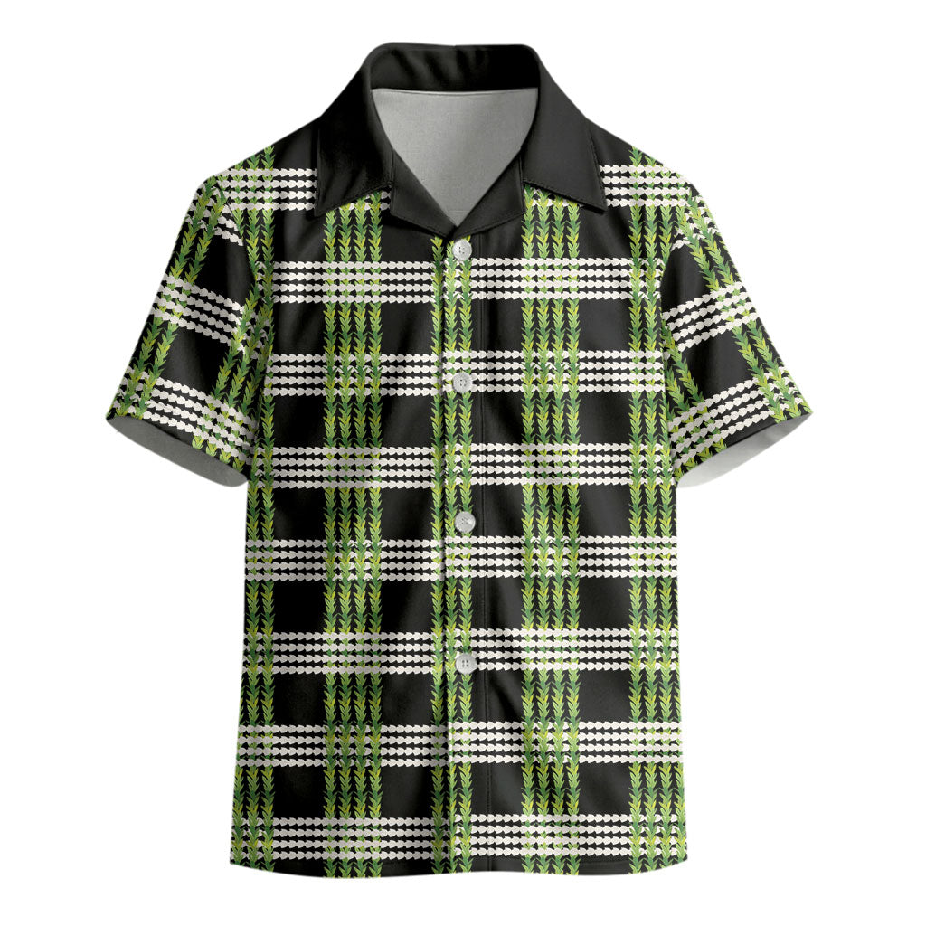 Aloha Hawaii Pakalana Pikake Lei Kid Hawaiian Shirt Palaka Inspired Hawaiian-plaid Black