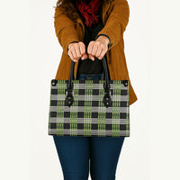 Aloha Hawaii Pakalana Pikake Lei Leather Bag Palaka Inspired Hawaiian-plaid Black