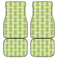 Aloha Hawaii Pakalana Pikake Lei Car Mats Palaka Inspired Hawaiian-plaid Pastel Green