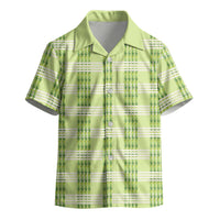 Aloha Hawaii Pakalana Pikake Lei Kid Hawaiian Shirt Palaka Inspired Hawaiian-plaid Pastel Green