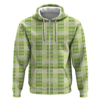 Aloha Hawaii Pakalana Pikake Lei Zip Hoodie Palaka Inspired Hawaiian-plaid Pastel Green