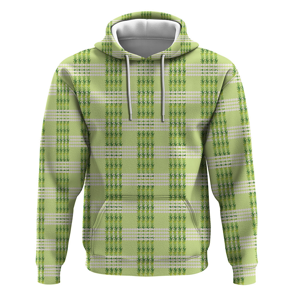 Aloha Hawaii Pakalana Pikake Lei Zip Hoodie Palaka Inspired Hawaiian-plaid Pastel Green