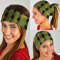 Aloha Hawaii Ilima Maile Lei Neck Gaiter Palaka Inspired Hawaiian-plaid Black