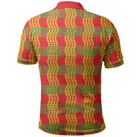 Aloha Hawaii Ilima Maile Lei Polo Shirt Palaka Inspired Hawaiian-plaid Red