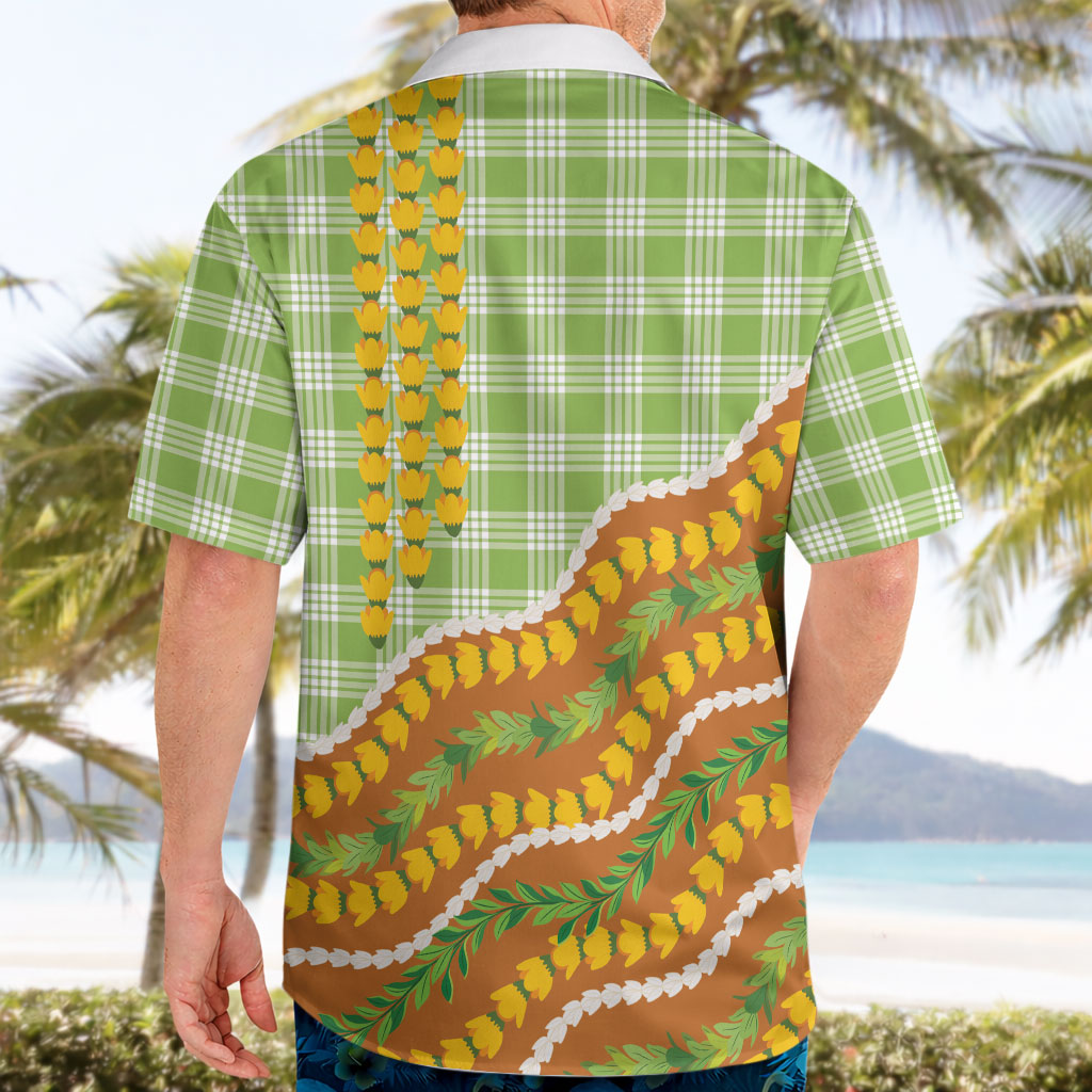 Hawaii Leis Palaka Motifs Hawaiian Shirt Pikake Pakalana Maile Ilima Kakau Style