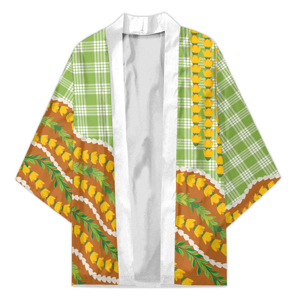 Hawaii Leis Palaka Motifs Kimono Pikake Pakalana Maile Ilima Kakau Style