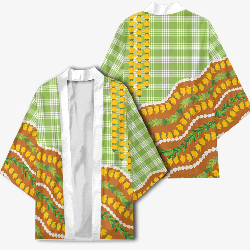 Hawaii Leis Palaka Motifs Kimono Pikake Pakalana Maile Ilima Kakau Style