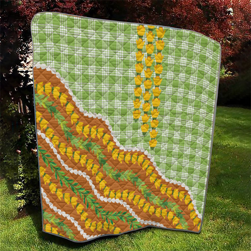 Hawaii Leis Palaka Motifs Quilt Pikake Pakalana Maile Ilima Kakau Style