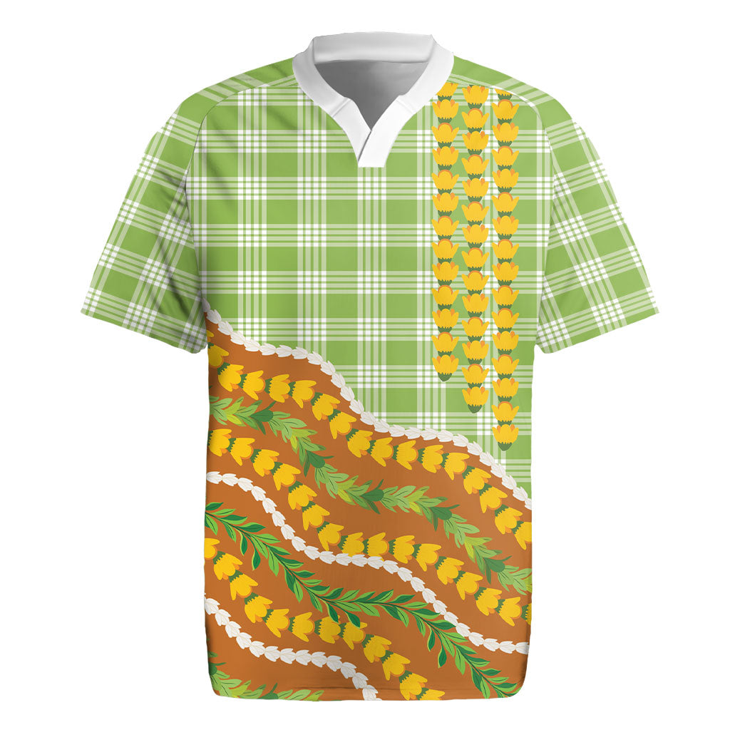 Hawaii Leis Palaka Motifs Rugby Jersey Pikake Pakalana Maile Ilima Kakau Style LT14 Multicolor - Polynesian Pride