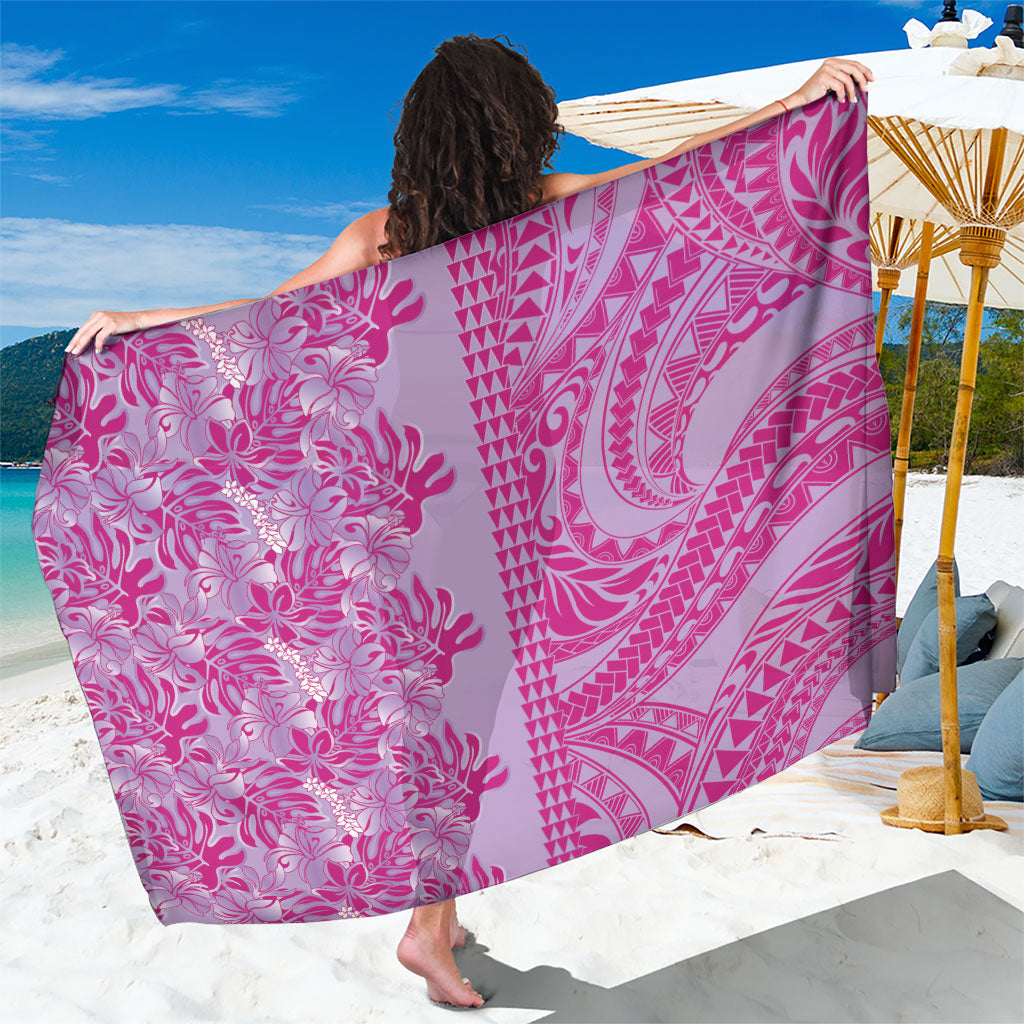 Purple Hibiscus Monstera Seamless Kakau Hawaii Sarong LT14 One Size 44 x 66 inches Purple - Polynesian Pride