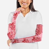 Red Hibiscus Monstera Seamless Kakau Hawaii Arm Sleeves LT14 - Polynesian Pride