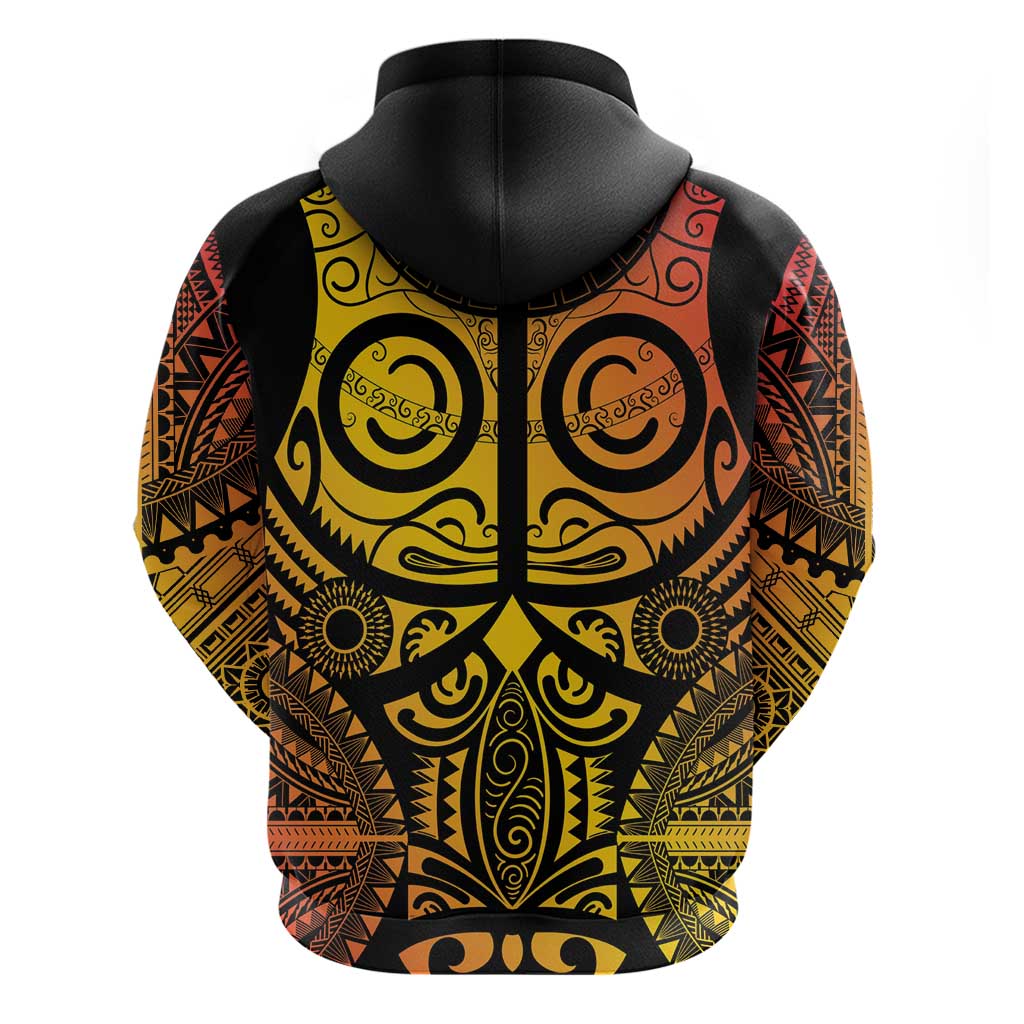 Marquesas Islands Hoodie Marquesan Tattoo Yellow Gradient - Polynesian Pride