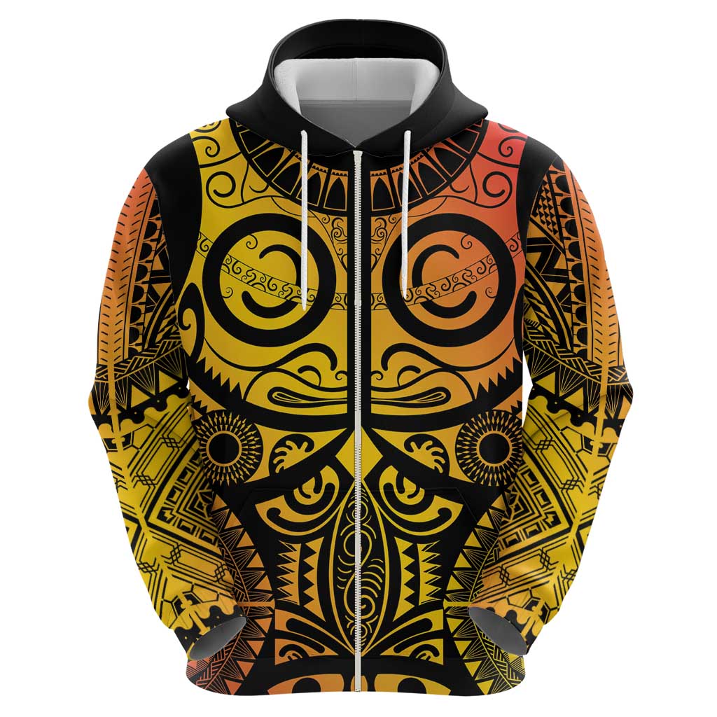 Marquesas Islands Hoodie Marquesan Tattoo Yellow Gradient - Polynesian Pride