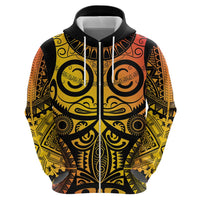 Marquesas Islands Hoodie Marquesan Tattoo Yellow Gradient - Polynesian Pride