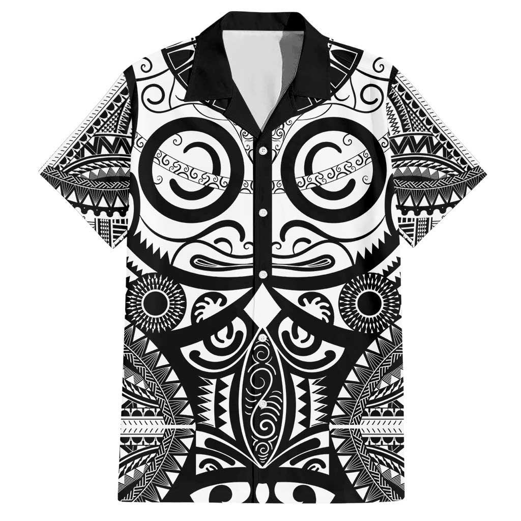 Marquesas Islands Hawaiian Shirt Marquesan Tattoo Black White Color - Polynesian Pride