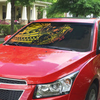 Gradient Marquesas Islands Auto Sun Shade Marquesan Matatiki Hammerhead Shark Patutiki - Polynesian Pride