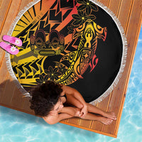 Gradient Marquesas Islands Beach Blanket Marquesan Matatiki Hammerhead Shark Patutiki - Polynesian Pride