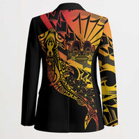 Gradient Marquesas Islands Blazer Marquesan Matatiki Hammerhead Shark Patutiki - Polynesian Pride