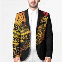 Gradient Marquesas Islands Blazer Marquesan Matatiki Hammerhead Shark Patutiki - Polynesian Pride