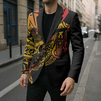 Gradient Marquesas Islands Blazer Marquesan Matatiki Hammerhead Shark Patutiki - Polynesian Pride