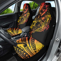 Gradient Marquesas Islands Car Seat Cover Marquesan Matatiki Hammerhead Shark Patutiki - Polynesian Pride