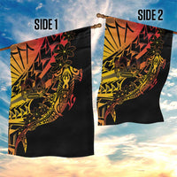 Gradient Marquesas Islands Garden Flag Marquesan Matatiki Hammerhead Shark Patutiki - Polynesian Pride