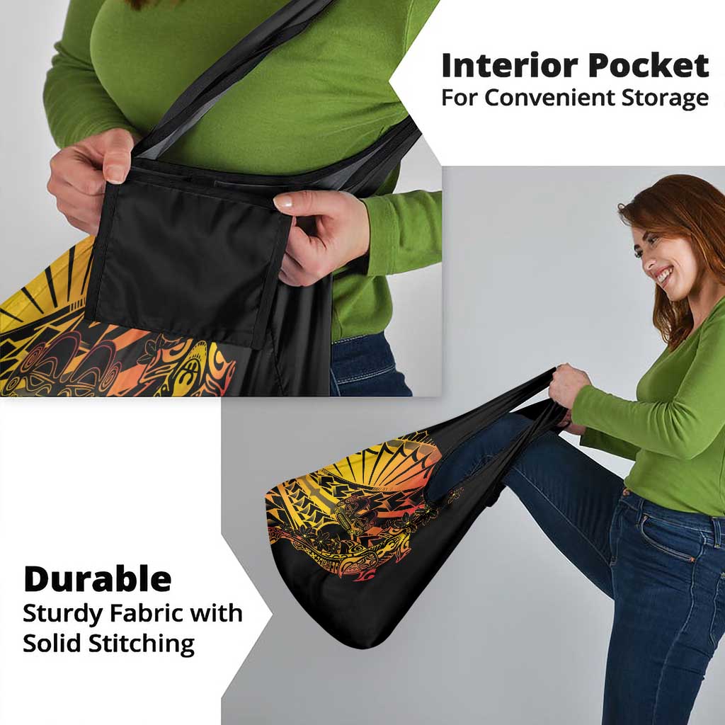 Gradient Marquesas Islands Grocery Bag Marquesan Matatiki Hammerhead Shark Patutiki - Polynesian Pride