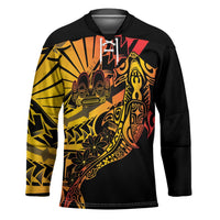 Gradient Marquesas Islands Hockey Jersey Marquesan Matatiki Hammerhead Shark Patutiki - Polynesian Pride