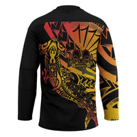 Gradient Marquesas Islands Hockey Jersey Marquesan Matatiki Hammerhead Shark Patutiki - Polynesian Pride