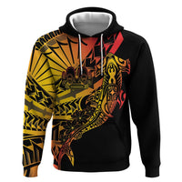 Gradient Marquesas Islands Hoodie Marquesan Matatiki Hammerhead Shark Patutiki - Polynesian Pride