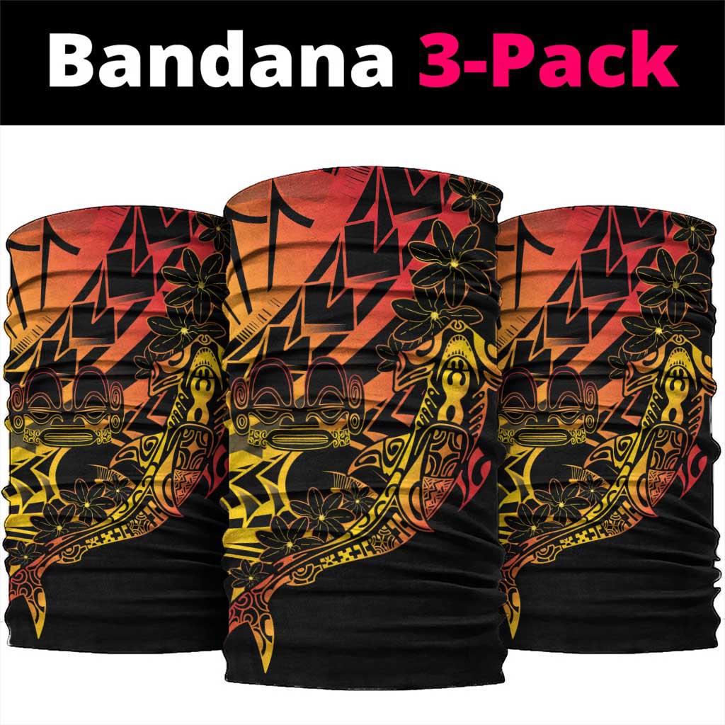 Gradient Marquesas Islands Neck Gaiter Marquesan Matatiki Hammerhead Shark Patutiki - Polynesian Pride