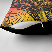 Gradient Marquesas Islands Pillow Cover Marquesan Matatiki Hammerhead Shark Patutiki - Polynesian Pride