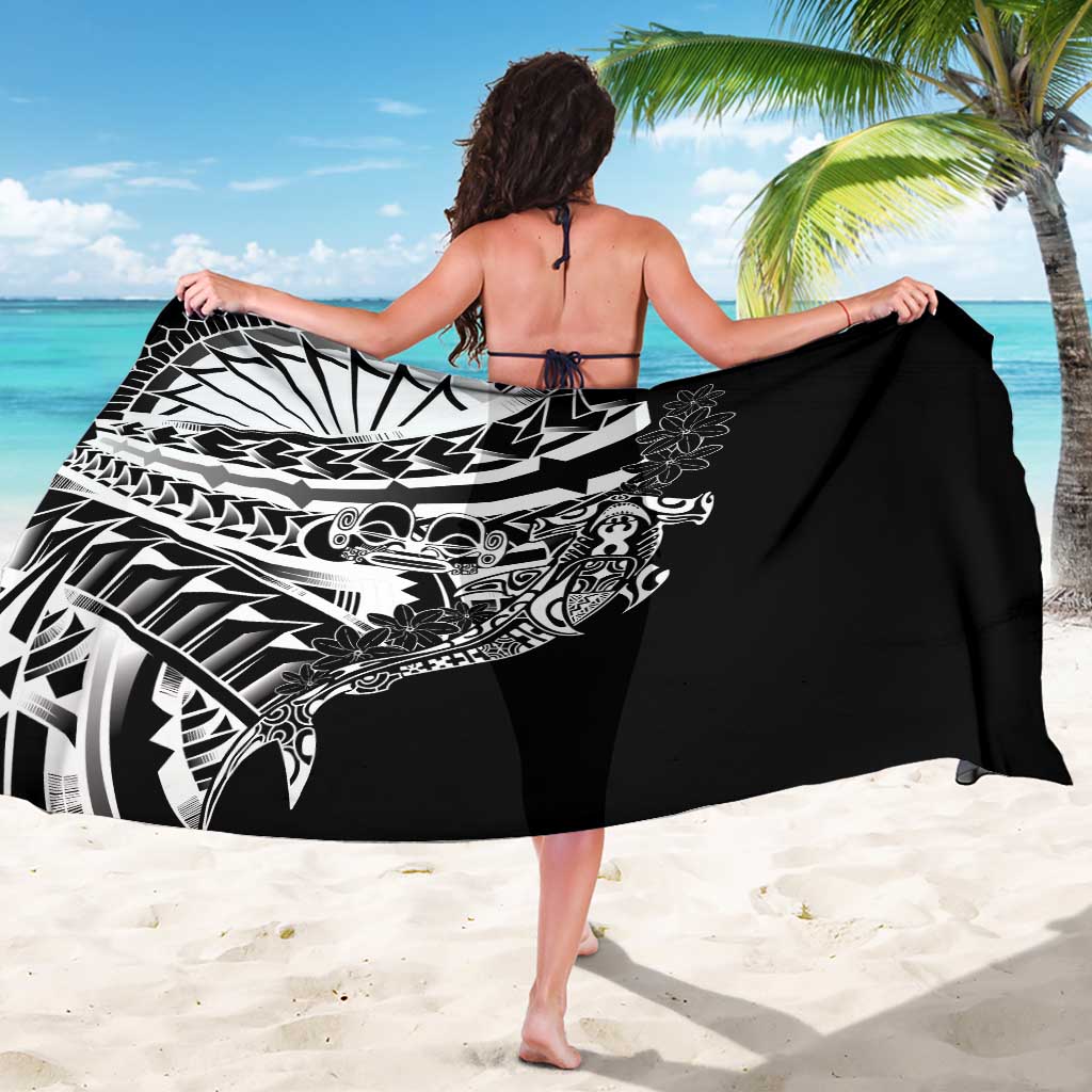 Black White Marquesas Islands Sarong Marquesan Matatiki Hammerhead Shark Patutiki - Polynesian Pride