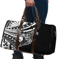 Black White Marquesas Islands Travel Bag Marquesan Matatiki Hammerhead Shark Patutiki - Polynesian Pride