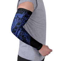 Blue Marquesas Islands Arm Sleeves Marquesan Matatiki Hammerhead Shark Patutiki - Polynesian Pride