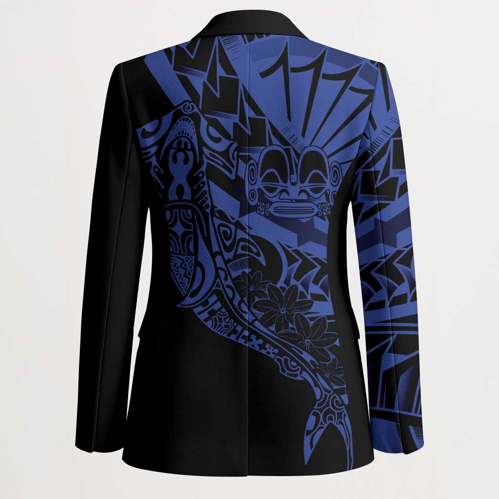Blue Marquesas Islands Blazer Marquesan Matatiki Hammerhead Shark Patutiki - Polynesian Pride