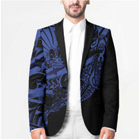 Blue Marquesas Islands Blazer Marquesan Matatiki Hammerhead Shark Patutiki - Polynesian Pride