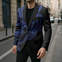 Blue Marquesas Islands Blazer Marquesan Matatiki Hammerhead Shark Patutiki - Polynesian Pride