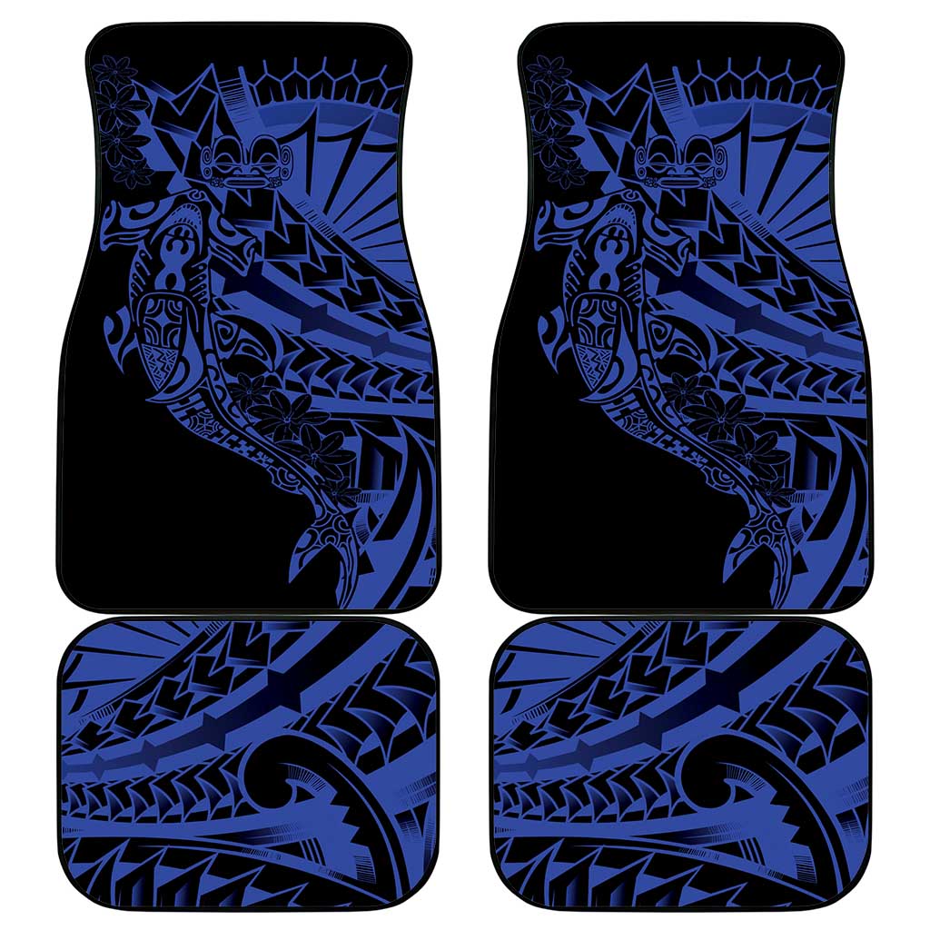 Blue Marquesas Islands Car Mats Marquesan Matatiki Hammerhead Shark Patutiki - Polynesian Pride