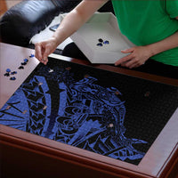 Blue Marquesas Islands Puzzle Marquesan Matatiki Hammerhead Shark Patutiki - Polynesian Pride