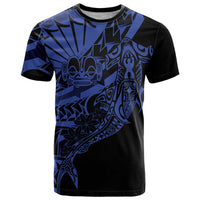 Blue Marquesas Islands T Shirt Marquesan Matatiki Hammerhead Shark Patutiki - Polynesian Pride