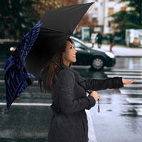 Blue Marquesas Islands Umbrella Marquesan Matatiki Hammerhead Shark Patutiki - Polynesian Pride