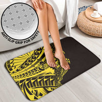 Yellow Marquesas Islands Bathroom Set Marquesan Matatiki Hammerhead Shark Patutiki - Polynesian Pride