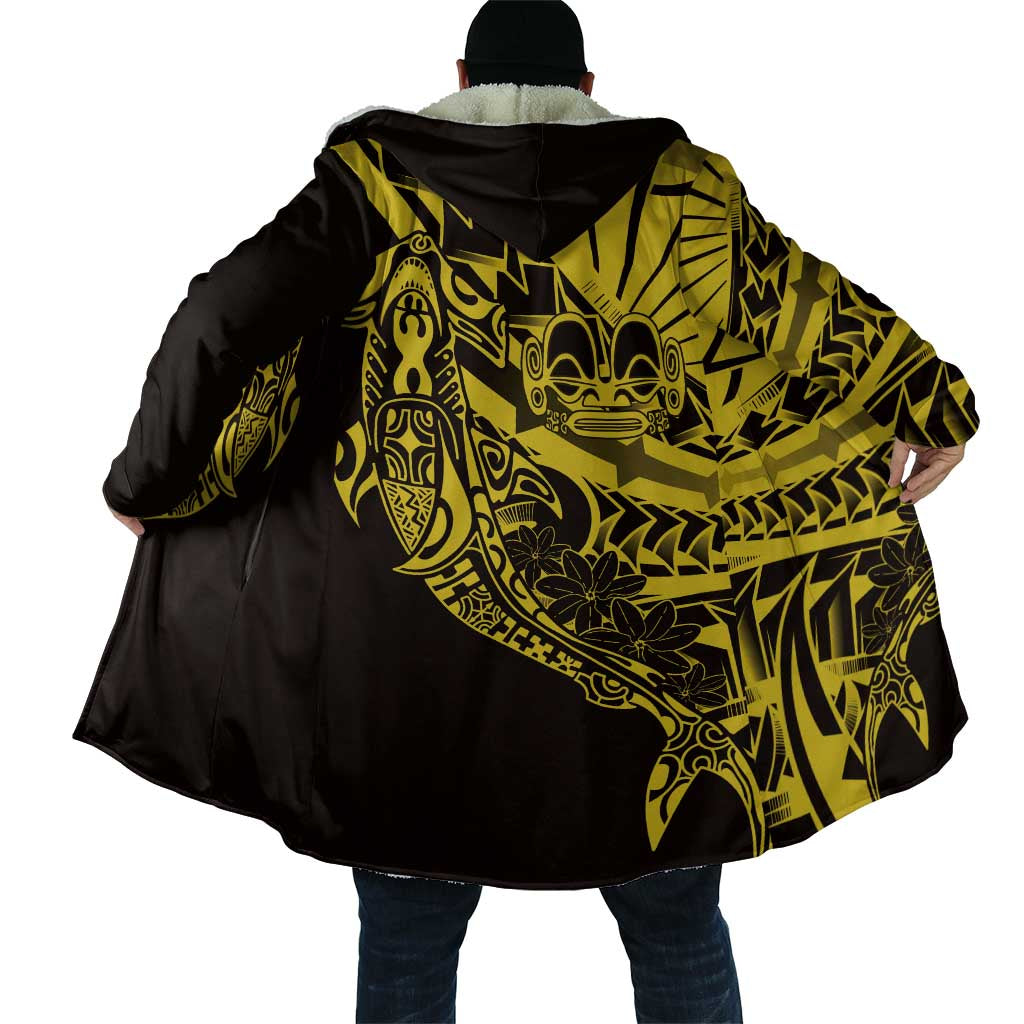 Yellow Marquesas Islands Cloak Marquesan Matatiki Hammerhead Shark Patutiki - Polynesian Pride