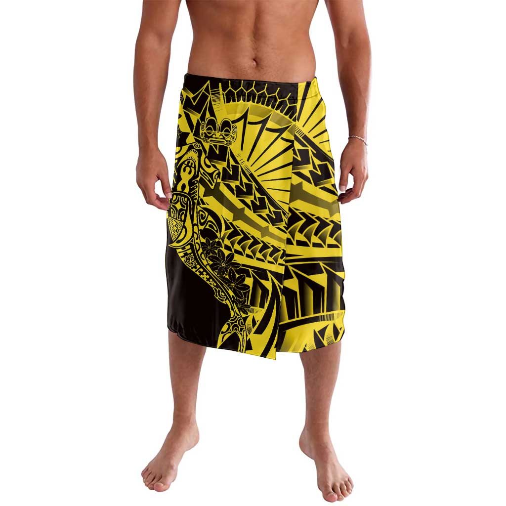 Yellow Marquesas Islands Lavalava Marquesan Matatiki Hammerhead Shark Patutiki - Polynesian Pride