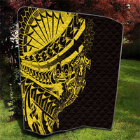 Yellow Marquesas Islands Quilt Marquesan Matatiki Hammerhead Shark Patutiki - Polynesian Pride