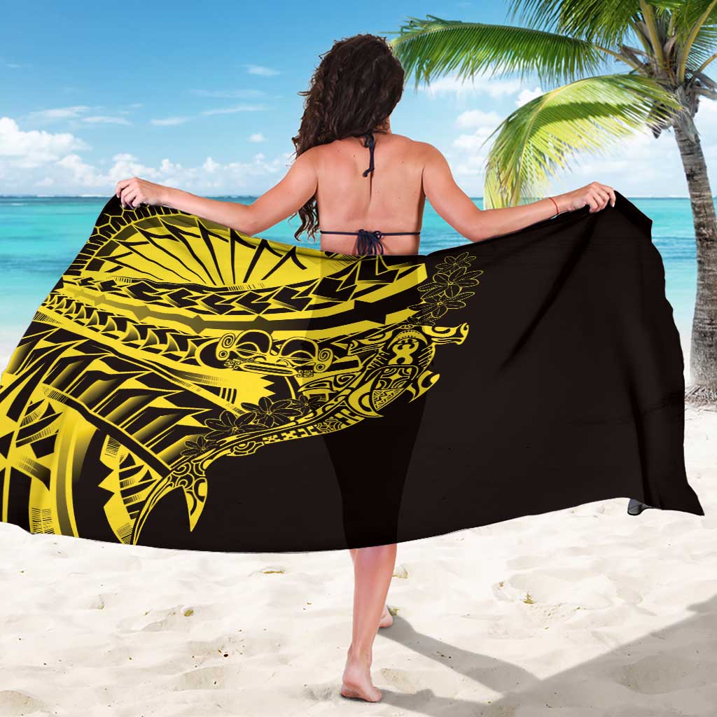 Yellow Marquesas Islands Sarong Marquesan Matatiki Hammerhead Shark Patutiki - Polynesian Pride