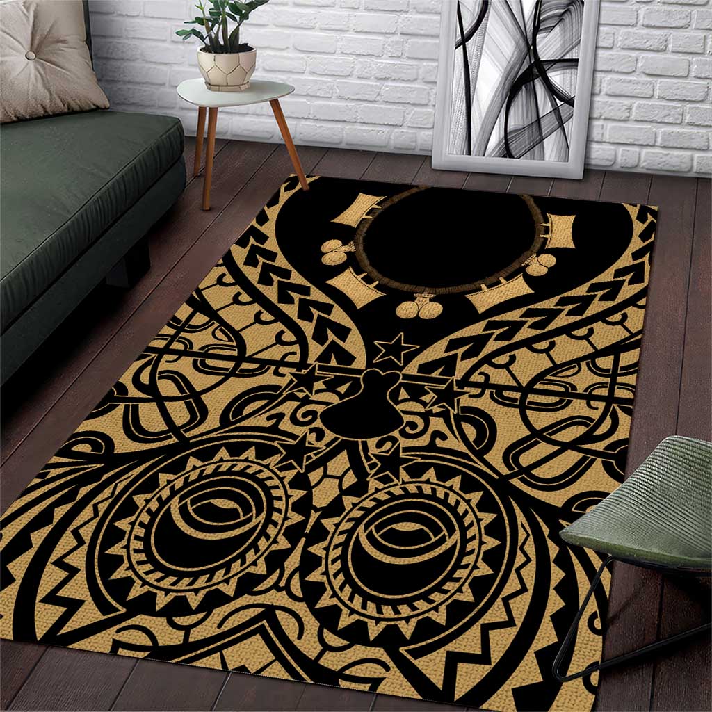 Austral Islands Area Rug Tuhaa Pae Penu Stars Necklace Gold - Polynesian Pride