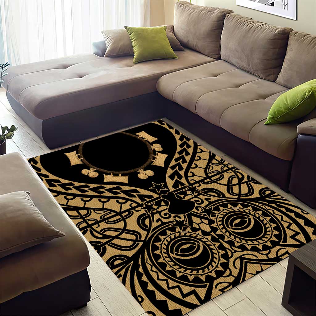 Austral Islands Area Rug Tuhaa Pae Penu Stars Necklace Gold - Polynesian Pride