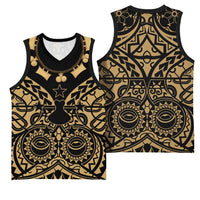 Austral Islands Basketball Jersey Tuhaa Pae Penu Stars Necklace Gold - Polynesian Pride